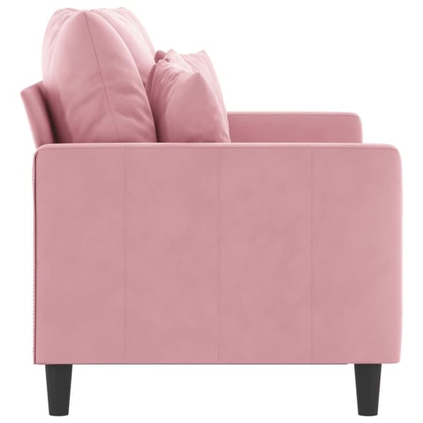 Soffa 2-sits rosa 120 cm sammet
