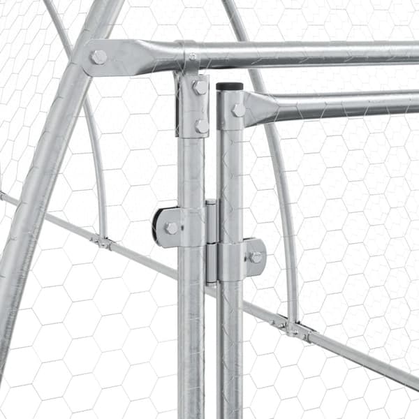 Hönsbur silver 300x105x120 cm galvaniserat stål