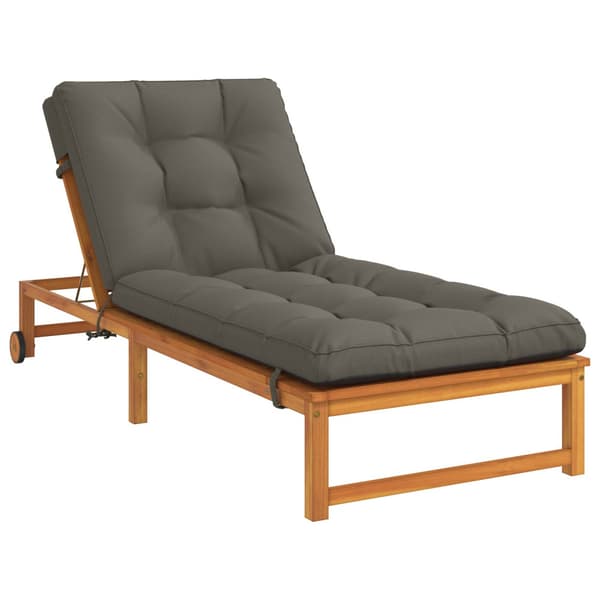 Solstol Kudde VIANEN 100% Polyester Grå 200 x 90 x 8 cm
