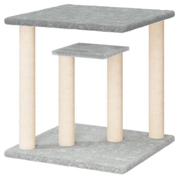 Klöspelare med plattform ljusgrå 50 cm
