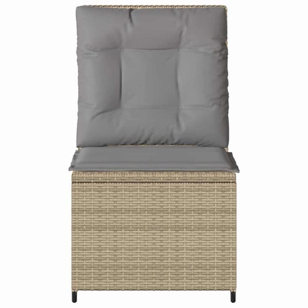 Trädgårdsoffa med kudde Beige och Grå konstrotting