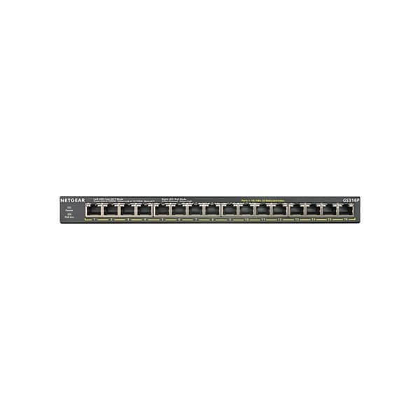 NETGEAR GS316P - switch - 16 portar - ohanterad