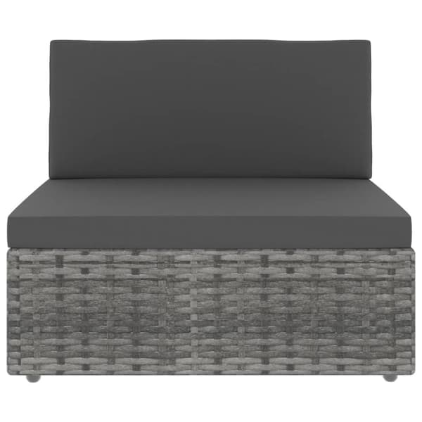 Modulsoffa 3-sits konstrotting grå
