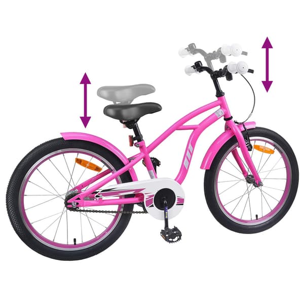 Barncykel 22 Tum 7-12 Mörkrosa