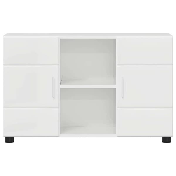 Sideboard FLORIN 88,5 x 30,5 x 55,5 cm Högblanka vita
