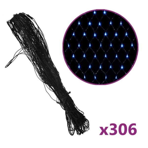 Ljusnät blå 3x3 m 306 LED inne/ute