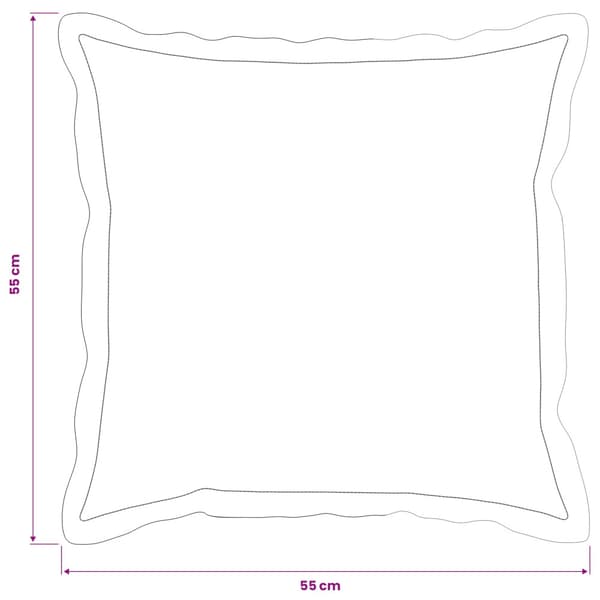 Kuddöverdrag 6 st HOUTEN Blå 55 x 55 cm Sammet