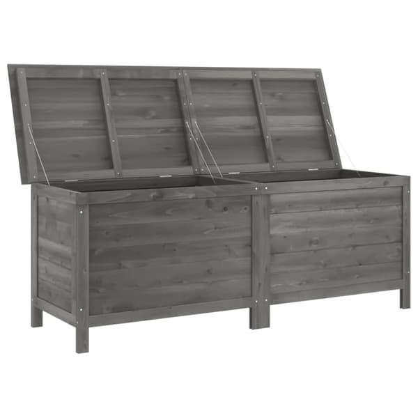 Dynbox antracit 150x50x56,5 cm massivt granträ