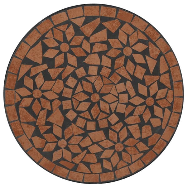Caféset mosaik terrakotta järn och keramik