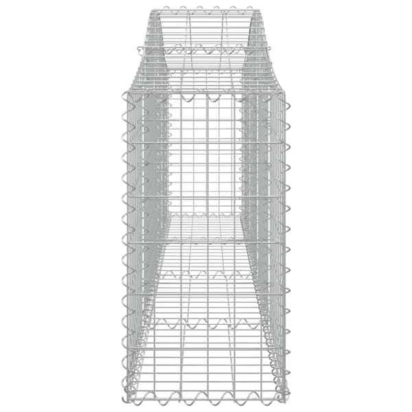 Gabioner bågformade 6 st 200x30x60/80 cm galvaniserat järn