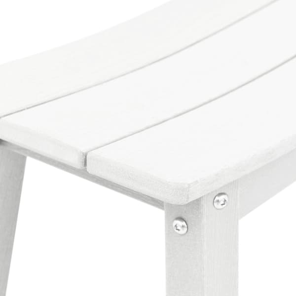 Trädgårds Bar Set 4 pcs Vit HDPE