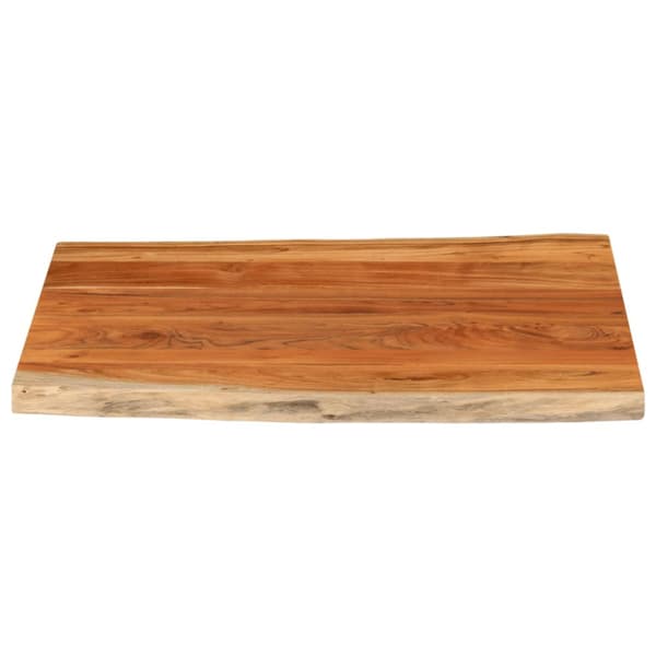 Bordsskiva 100x80x2,5 cm rektangulär massiv akacia levande kant