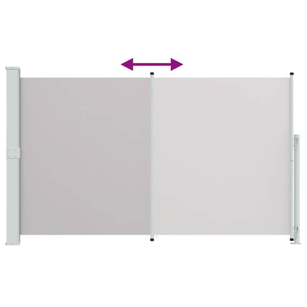 Infällbar sidomarkis 180x300 cm grå