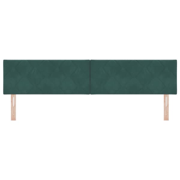 Huvudgavel Mörkgrön 200 cm Sammet