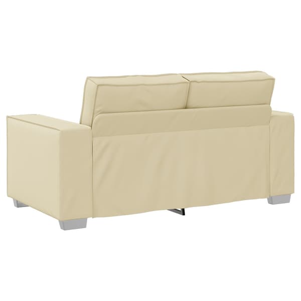 Tvåsitssoffa Kräm 160 cm Konstläder