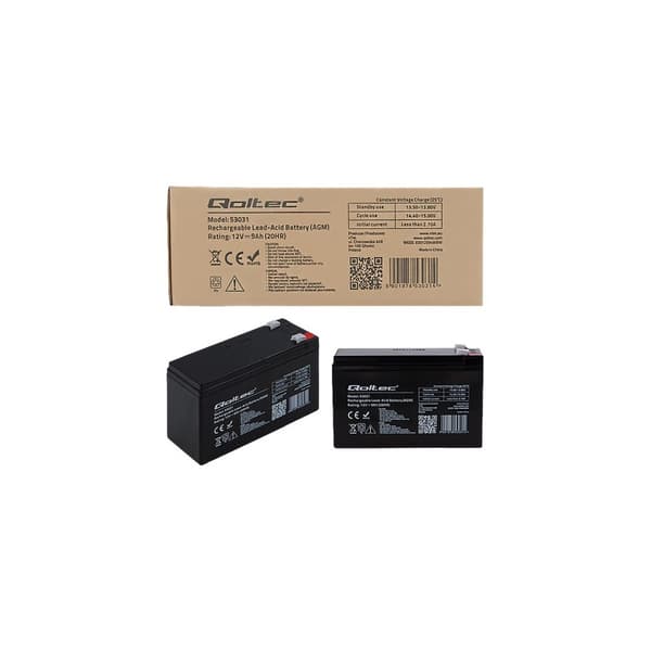 Qoltec - UPS-batteri - Bly-syra - 9 Ah