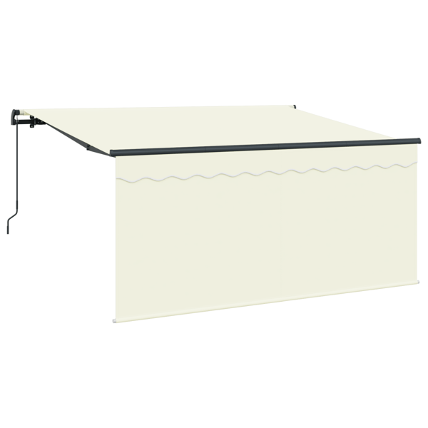 Utfällbar markis Kräm 300 x 200 cm Polyester och aluminium