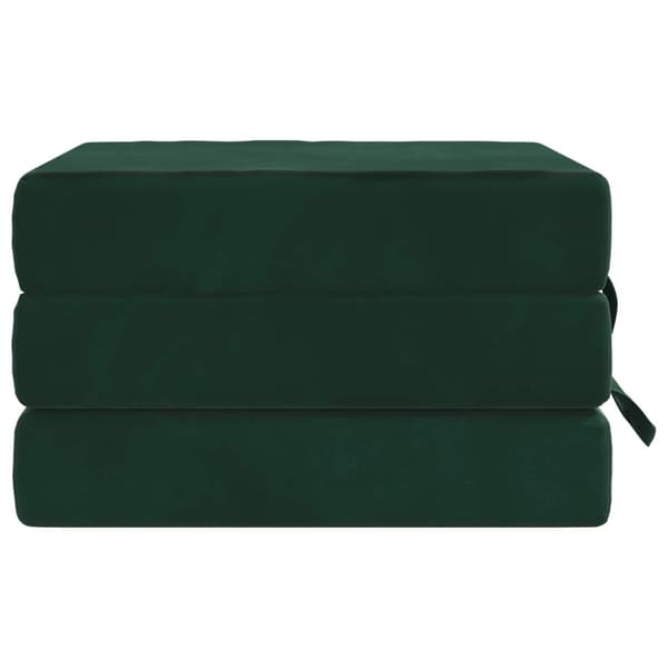 Fällbar Soffbed 75 x 63 x 45 cm Mörkgrön