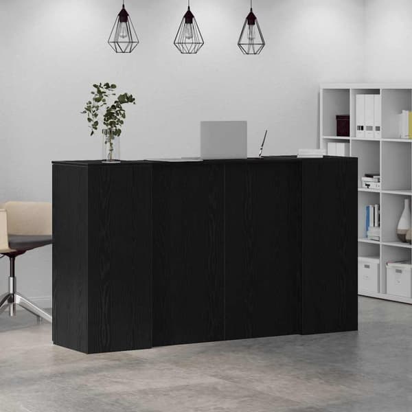 Receptionsdisk svart ek 180x50x103,5 cm konstruerat trä