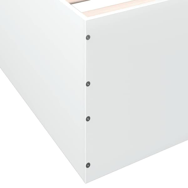 Golvsängsram Vit 80 x 200 cm Konstruerat trä