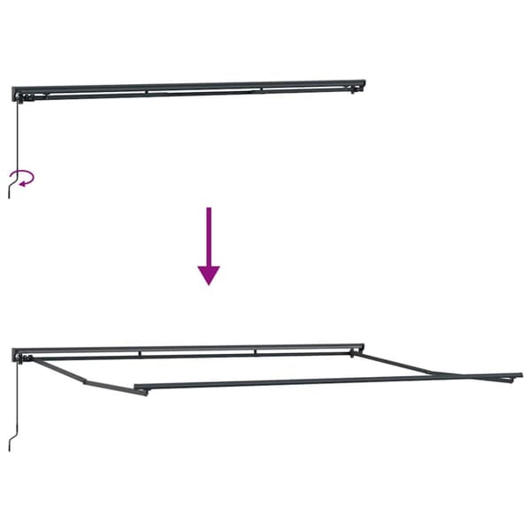 Markisram Kräm 450 × 300 cm Polyester med PU-beläggning