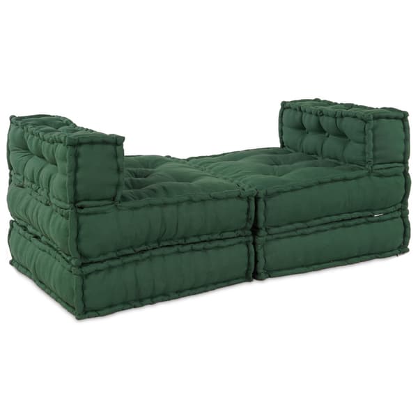 Modulsofa enhet 4 pcs Grön Tyg