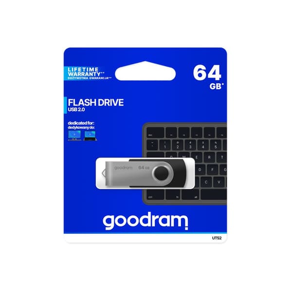 GOODRAM UTS2 - USB flash-enhet - 64 GB