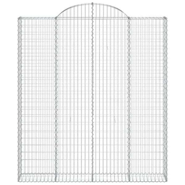 Gabion bågformad 200x30x220/240 cm galvaniserat järn