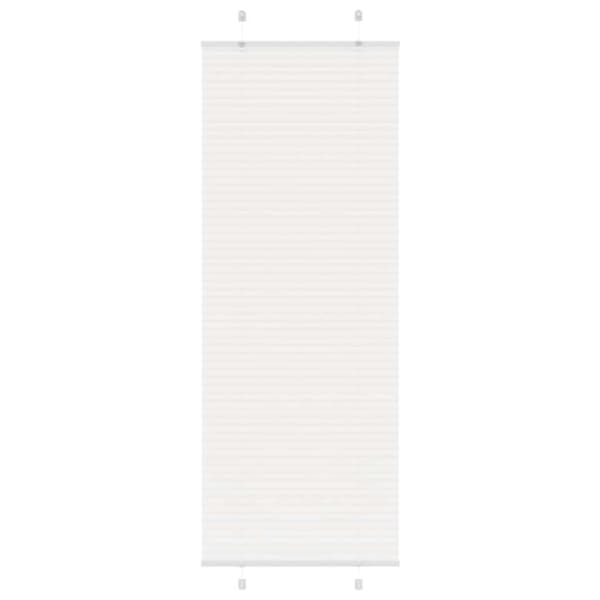 Plisserad persienn vit 75x200 cm tyg bredd 74,4 cm polyester