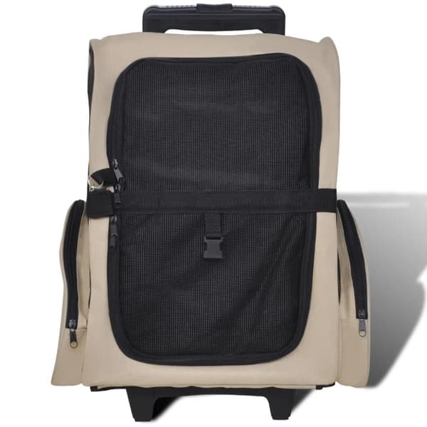 Hopfällbar djurvagn beige