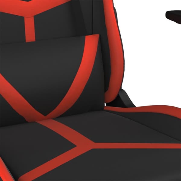Gamingstol svart och röd konstläder