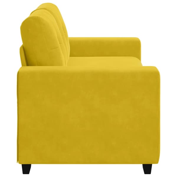Tvåsitssoffa gul 180x77x82 cm sammet