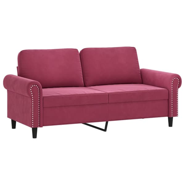 2-sitssoffa vinröd 140 cm sammet
