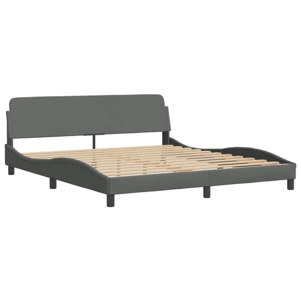 Bed Frame "Dover" Dark Grey 183x213 cm Fabric