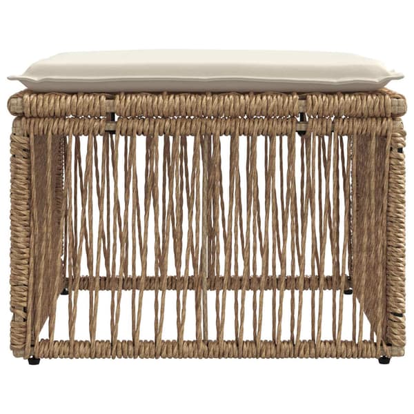 Fotpall Beige konstrotting