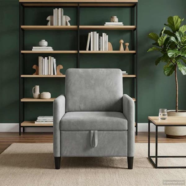 Soffa med förvaring Ljusgrå 72 x 78 x 87 cm Polyester