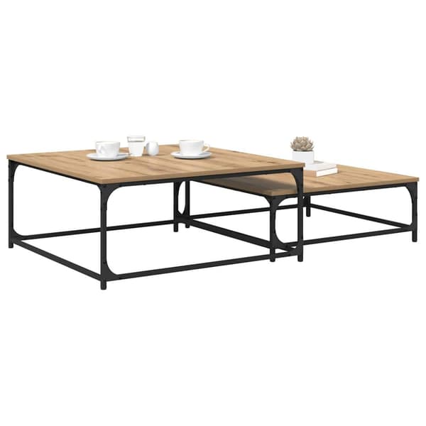 Kaffeebord 2 pcs Artisan Ek Konstruerat trä