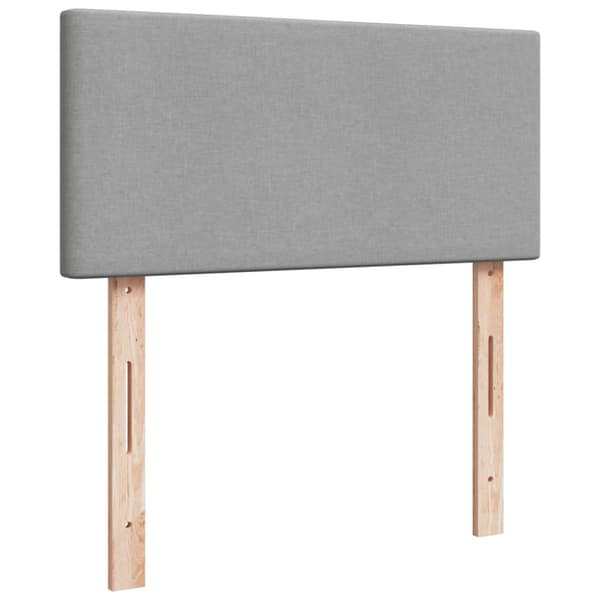 Ramsäng med madrass ljusgrå 100x200 cm tyg