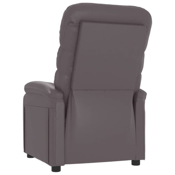 Reclinerfåtölj grå konstläder