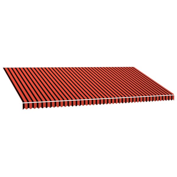 Markisduk orange och brun 6x3 m