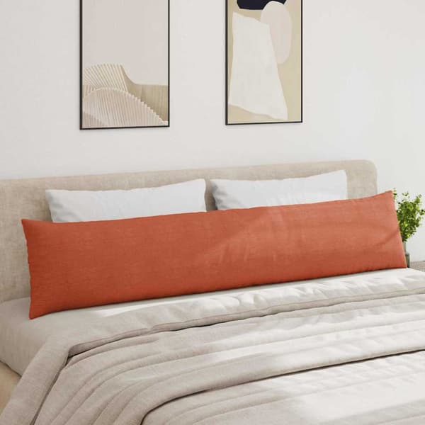Sofakuddar 2 pcs Röd orange 200 x 40 cm Kordread tyg