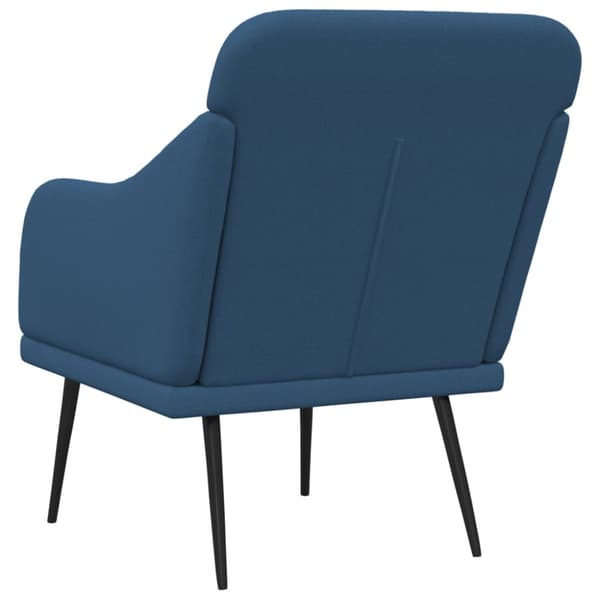 Fåtölj blå 63x76x80 cm tyg