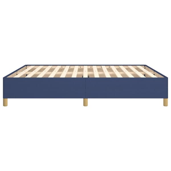 Boxspring-sängram blå 180x200 cm tyg