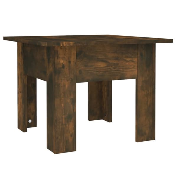 Soffbord rökfärgad ek 55x55x42 cm konstruerat trä