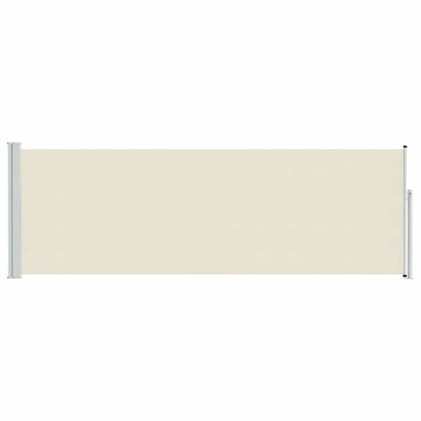 Infällbar sidomarkis 100x300 cm gräddvit