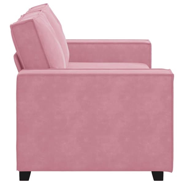 Soffa 2-sits rosa 180x78x84 cm sammet