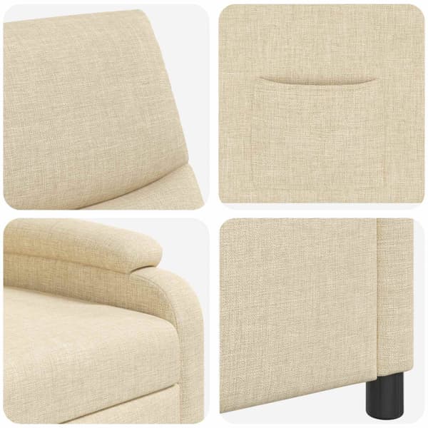 Recliner Gräddvit Tyg