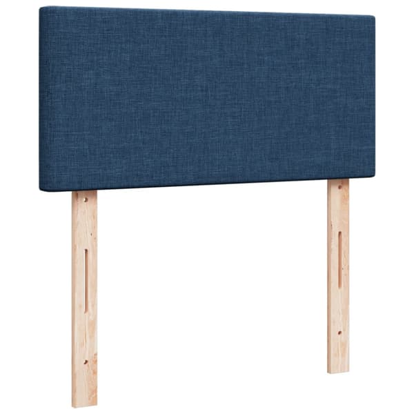 Ramsäng med madrass blå 90x190 cm tyg