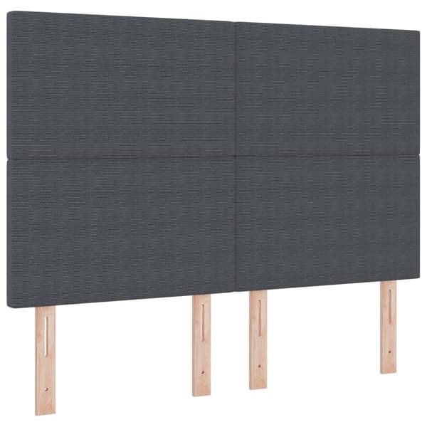 Bäddfjäder Mörkgrå och vit 140 x 190 cm Kordread tyg