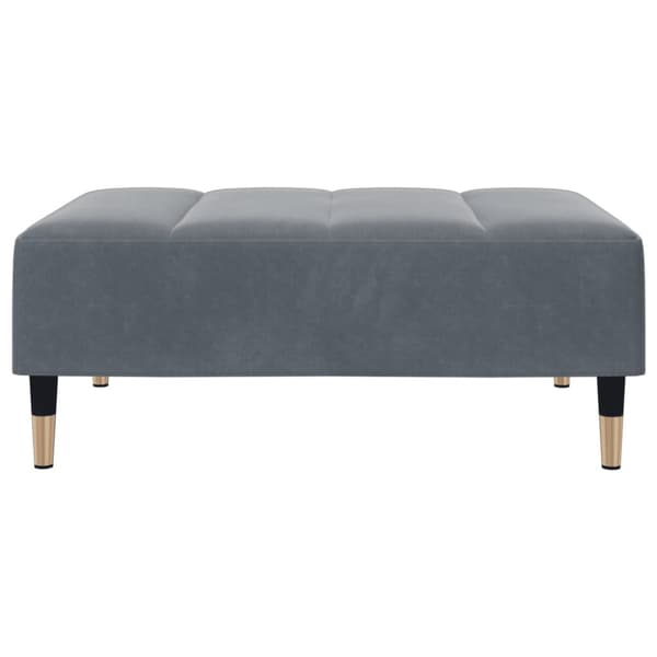 Fotpall mörkgrå 77x55x31 cm sammet